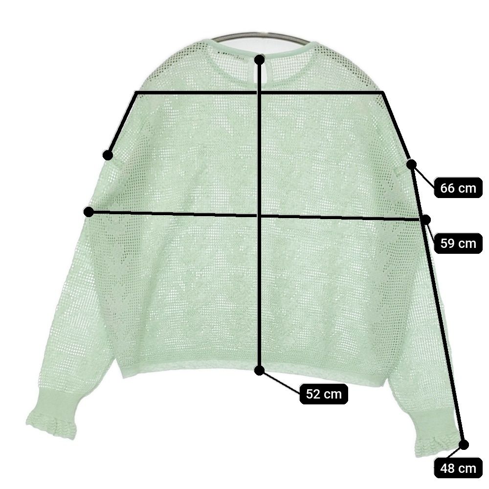 mina perhonen tulip 定価57200円 acs8901 mint サイズ40 クルーネック ニット 24SS ライトグリーン ミナペルホネン 5-0614M 265237 mina perhonen tulip 定価57200円 acs8901 mint サイズ40 クルー