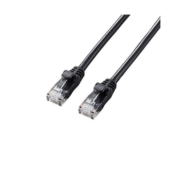 （まとめ） エレコム やわらかLANケーブル/CAT6A/7.0m/ブラック LD-GPAY/BK7 