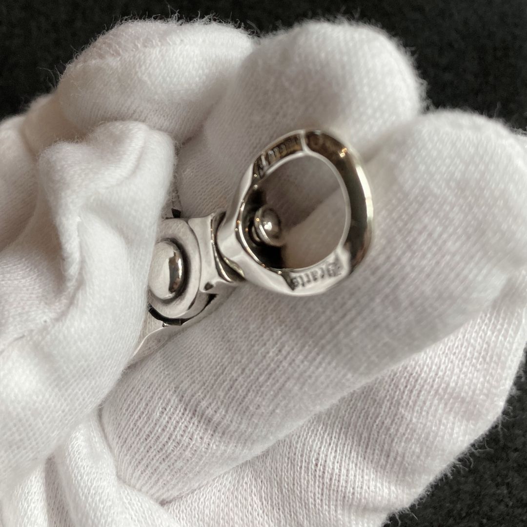 新品 シルバー 925 クロス ファンシー キーチェーン キーリング