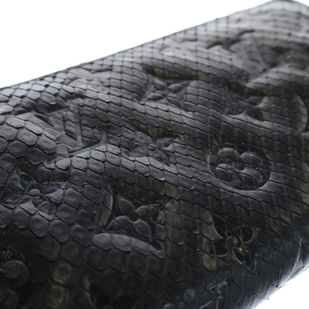 Louis Vuitton ブラック レザー 長財布 LOUIS VUITTON ブラックレザー長財布