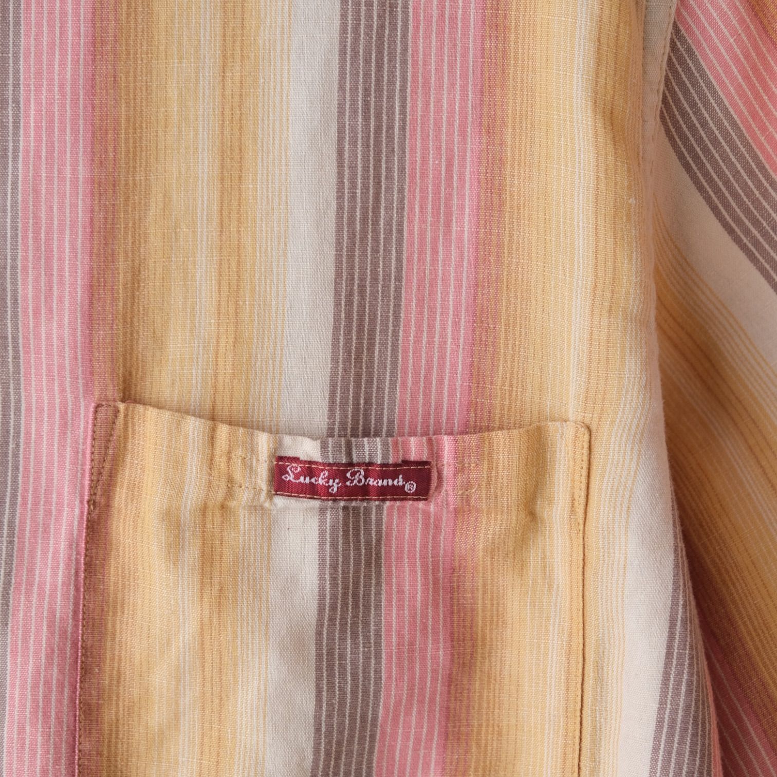 Lucky Brand DUNGAREES AMERICA Linen Stripe Shirt