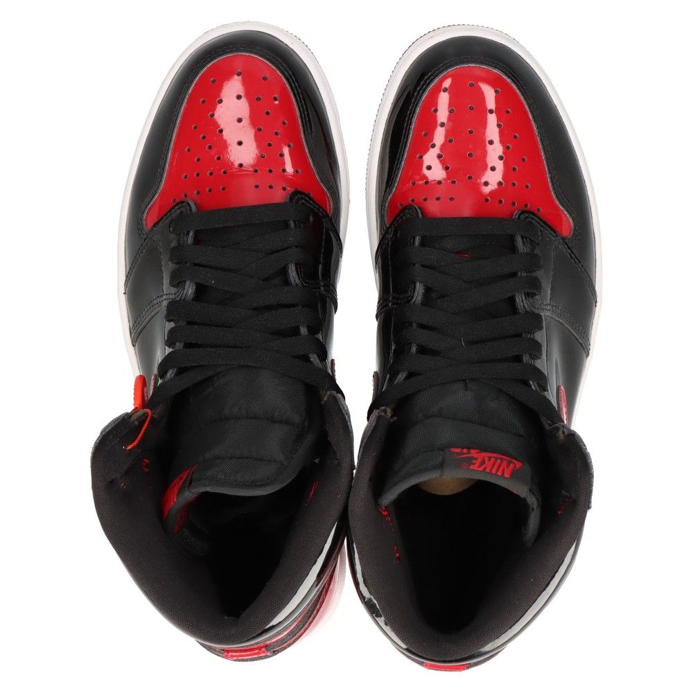 NIKE (ナイキ) AIR JORDAN 1 RETRO HIGH OG BRED PATENT 555088-063 ...