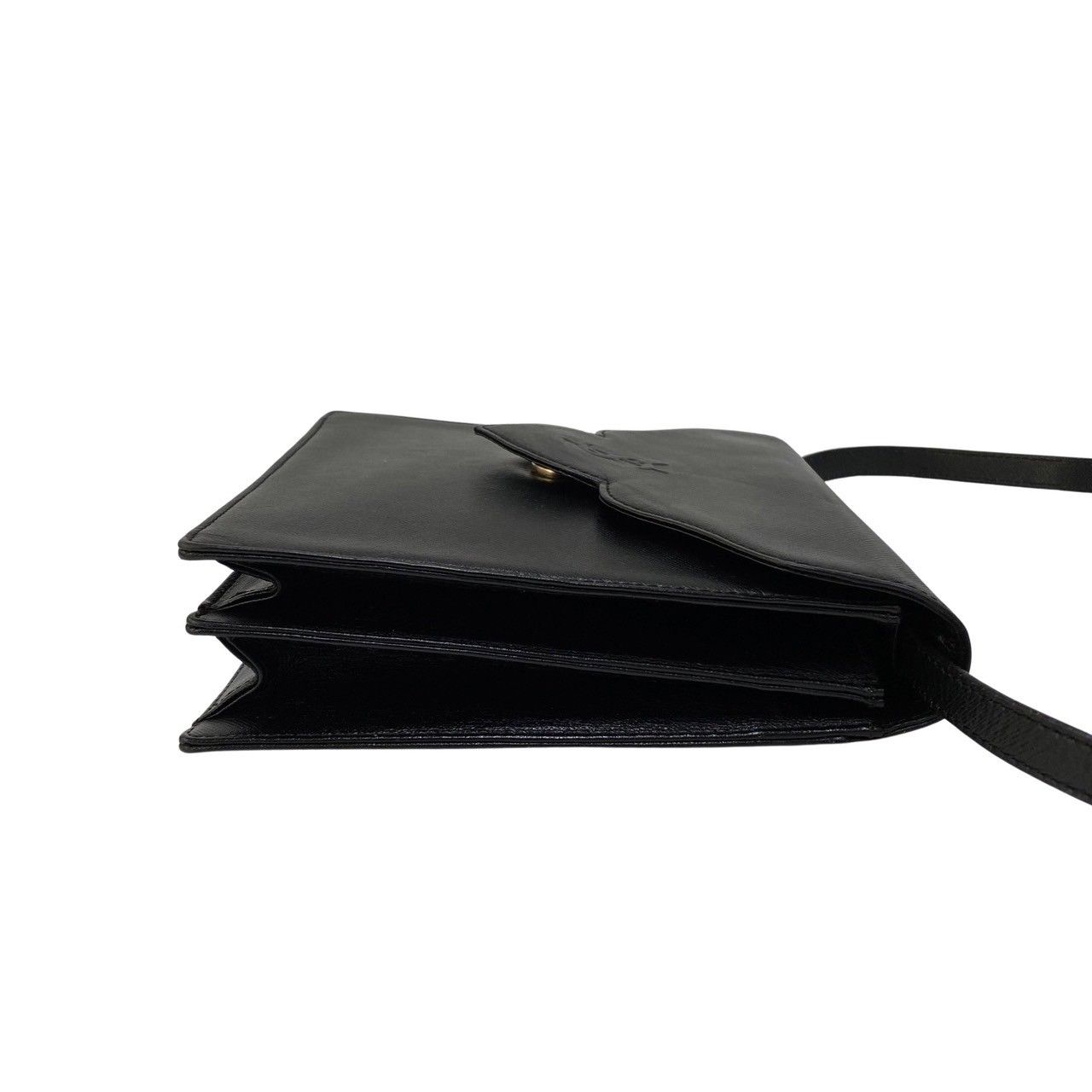 極 美品 YVES SAINT LAURENT イヴ サンローラン YSL ロゴ レザー 本革