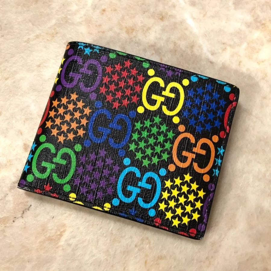 美品 Gucci グッチ 二つ折り財布 GGサイケデリック 601089 - 小物