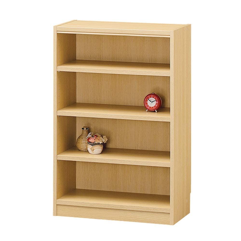 【数量限定】豊富なサイズバリエーションでどんな部屋にも合わせやすい 本棚 棚板耐荷重10kg ナチュラルブラウン シェルフ 幅59 高さ90 組み合わせ自由なフリーラック 奥行29cm TNL-9059NA 白井産業 タナリオ