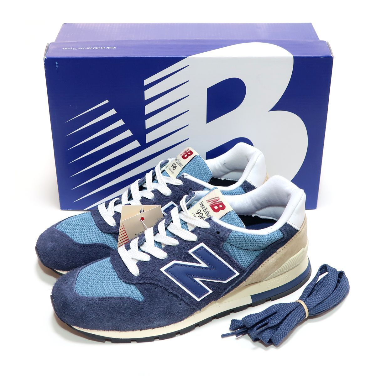 レディースサイズ NEW BALANCE U996TB NAVY/BLUE SUEDE MADE IN USA 