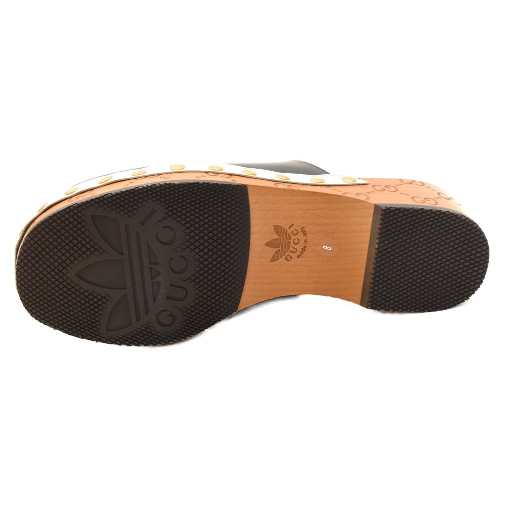 GUCCI (グッチ) ×adidas clog sandals クロッグ レザー フロントロゴ