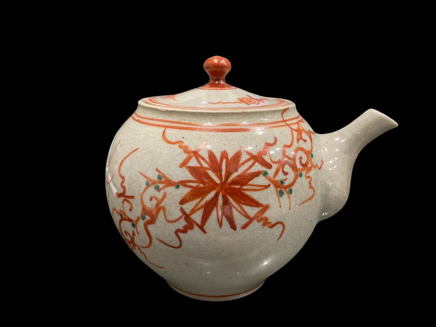 萬古焼 太仙窯 山本太仙 赤絵急須 赤絵 茶道具 茶器 工芸 古美術 骨董