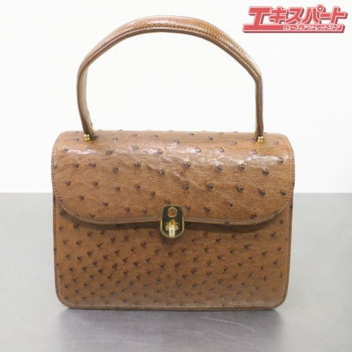 HAMANO ハマノ 濱野皮革工藝 オーストリッチ ハンドバッグ