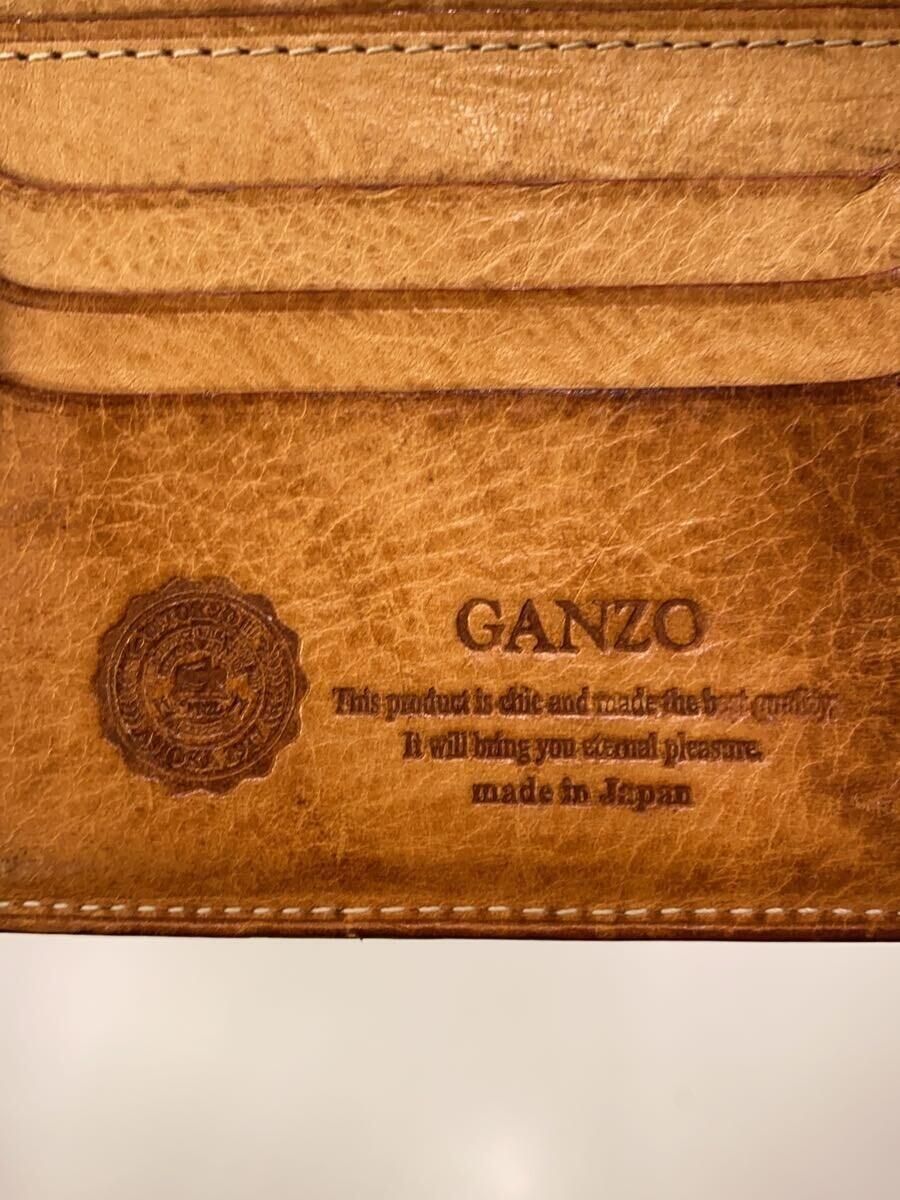 GANZO 2つ折り財布 レザー ブラック メンズ