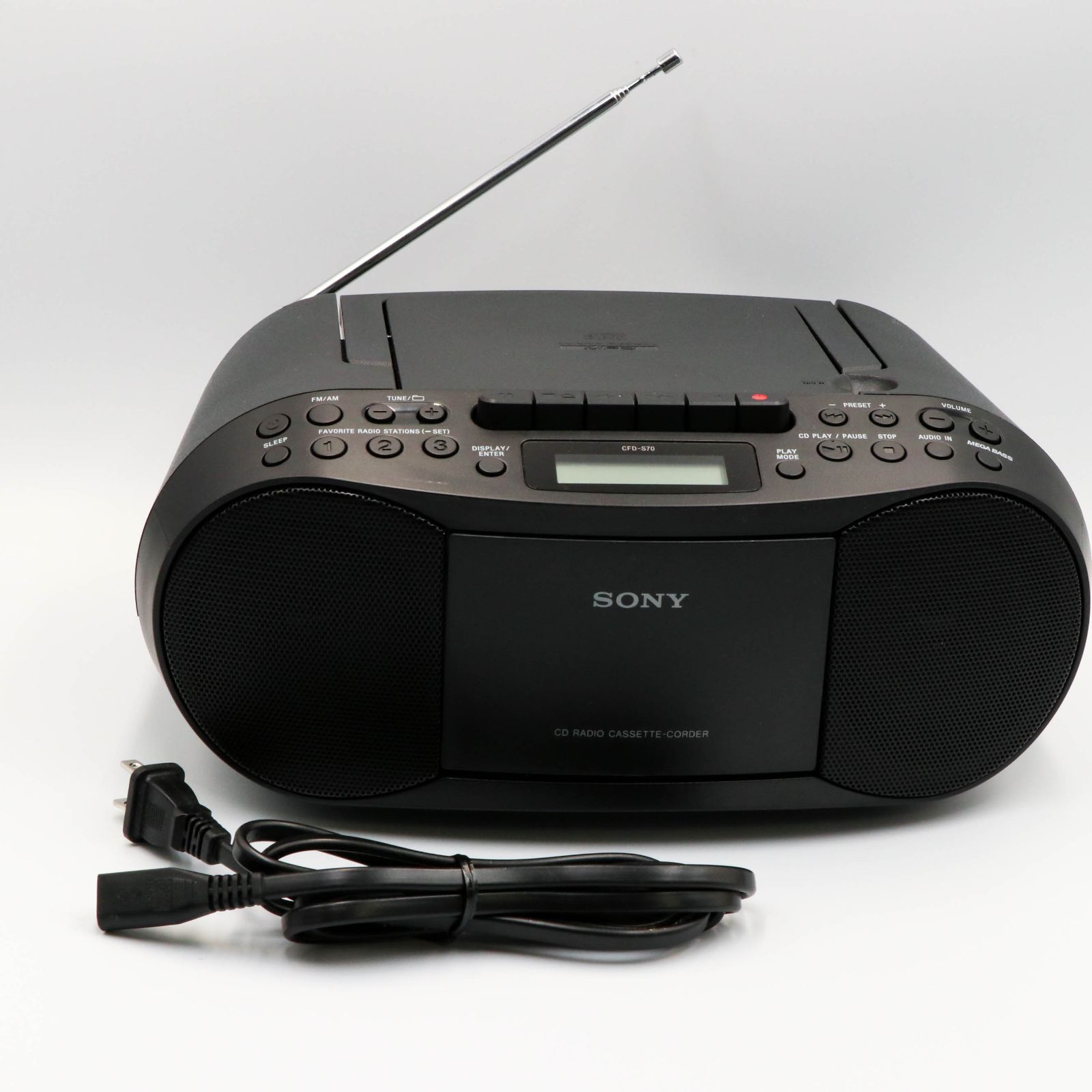 ○SONY○ ワイドFM視聴可能 CDラジカセ CFD-S70 米国版 カセット