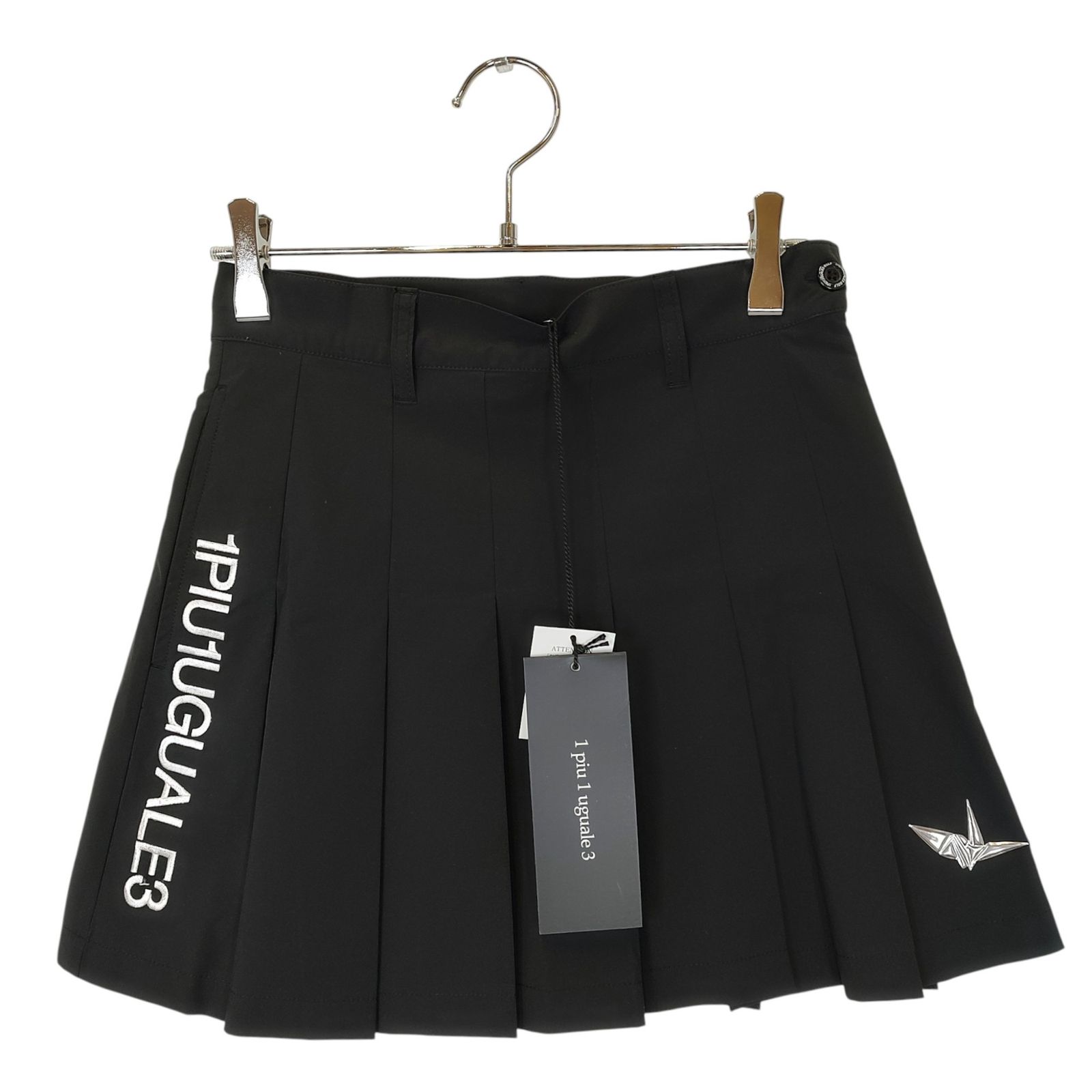 1PIU1UGUALE3 GOLF ウノピゥウノウグァーレトレ ゴルフ LADIES PLEATS SKIRT スカート GSP073 POE478 1 ブラック レディース