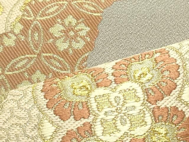 平和屋着物○西陣の名門 本家加納 六通柄袋帯 唐織 道長蜀江花唐草文