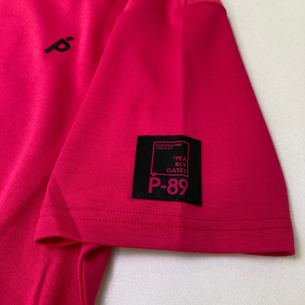 サイズ：1 PEARLY GATES パーリーゲイツ 2023年モデル 半袖Tシャツ  ピンク系 [240101444230] ゴルフウェア レディース ストスト 新品】PEARLY GATES パーリーゲイツ 2023年モデル 半袖Tシャツ