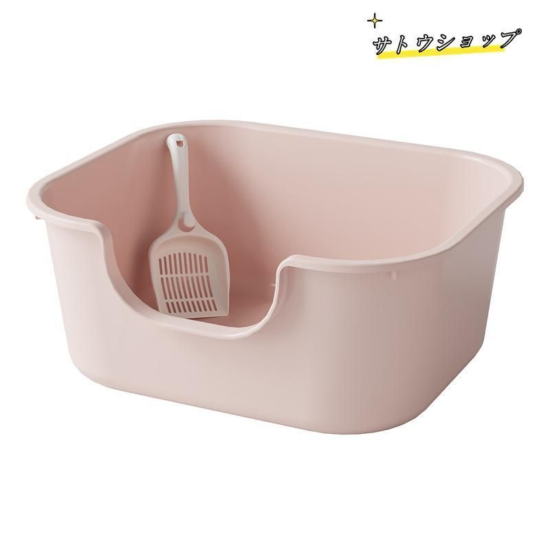 中古アイリスオーヤマ 楽ちん猫トイレ(フードなし、すのこ水色