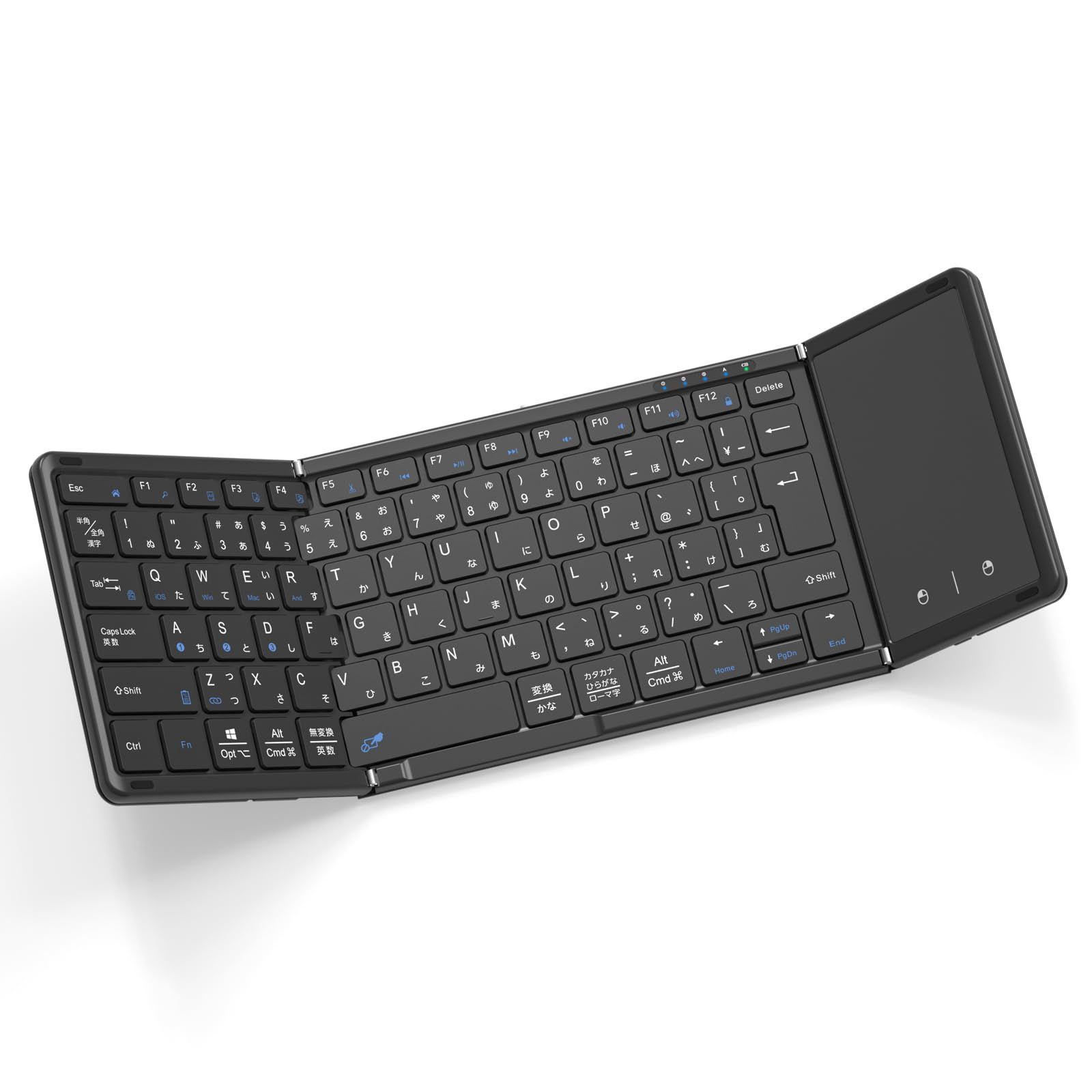 【人気商品】キーボード キーボード スマホ マルチペアリング ipad タッチパッド付き iOS/Windows/Android/Mac/Google対応 JIS標準日本語配列 無線 コンパクト ワイヤレス 軽量 薄型 折り畳み式 ipad mini 