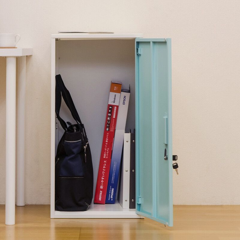 鍵付きロッカー キューブBOX ハイタイプ / 新品未使用（ブルー） ハイ