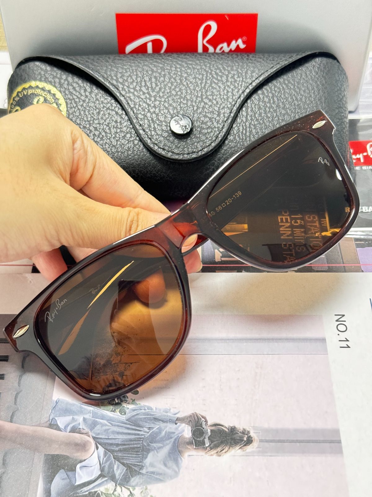 木村拓哉　Ray-Ban Wayfarer サングラス ブラウンレンズ 新品・大人気】Ray-Ban レイバン 木村拓哉愛用モデル WAYFARER