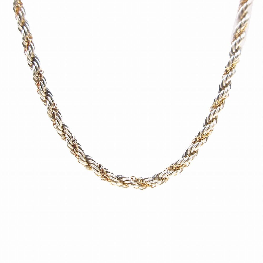 TIFFANY & CO. ティファニー K18 750 YGコンビ　ネックレス TIFFANY&Co ティファニー ツイスト チェーン コンビ ネックレス