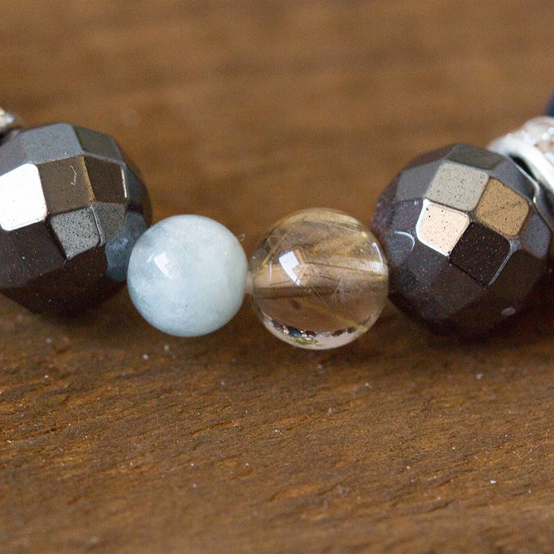 モテ男ブレス☆3月誕生石のお守り 仕事成功祈願 パワーストーン