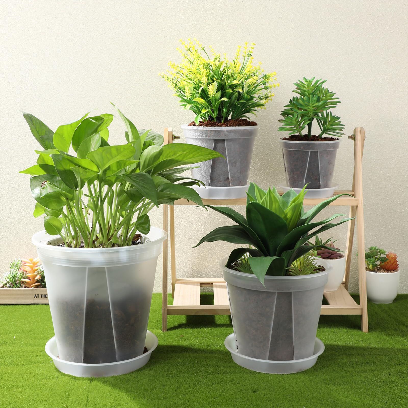 数量限定】BESTOYARD 植木鉢 透明 4個セット 観葉植物 鉢