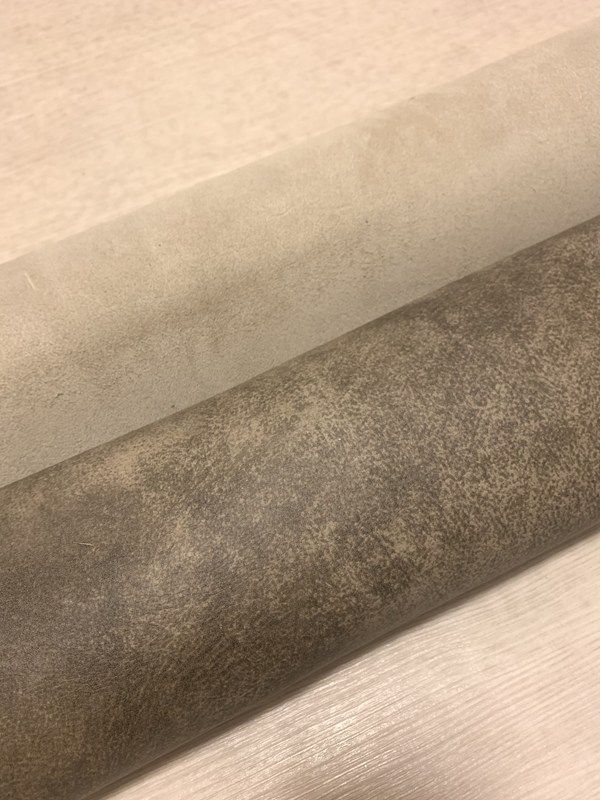 モカグレー 317ds クロム革 牛革 イタリア レザー ムラ染加工 はぎれ 一枚革 レザークラフト 革 皮 本革 diy 生地 材料