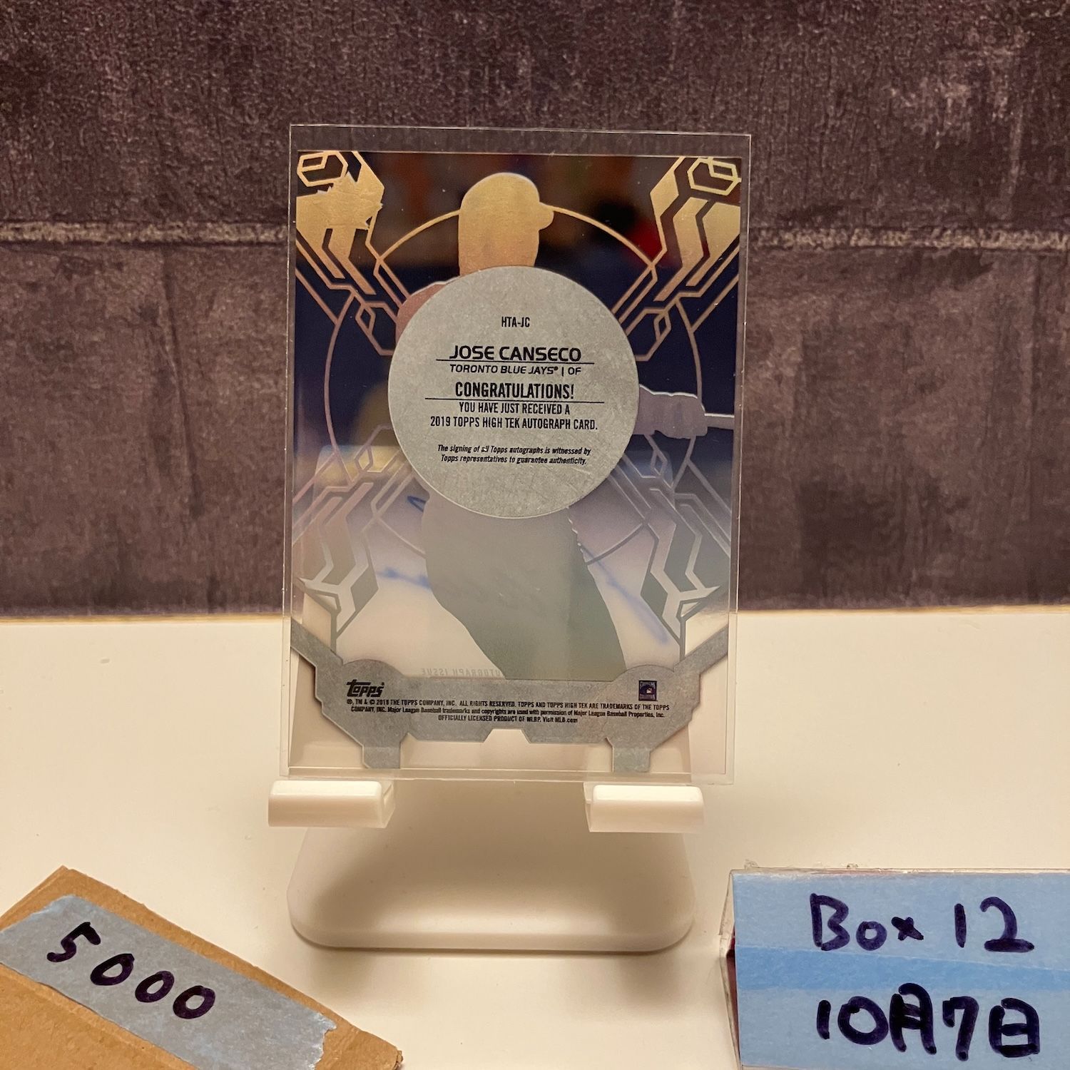 MLB 2019 ドラフト指名選手 Auto 直筆サインカード 7枚セット + メモラ1枚 2019 Topps Transcendent Collection Jose Canseco 直筆サインカード