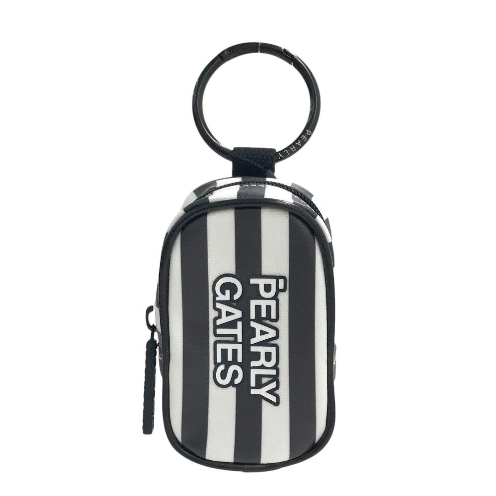 PEARLY GATES パーリーゲイツ モデル ボールポーチ ニコちゃん ストライプ柄 ブラック系 240101530739 ゴルフウェア ストスト