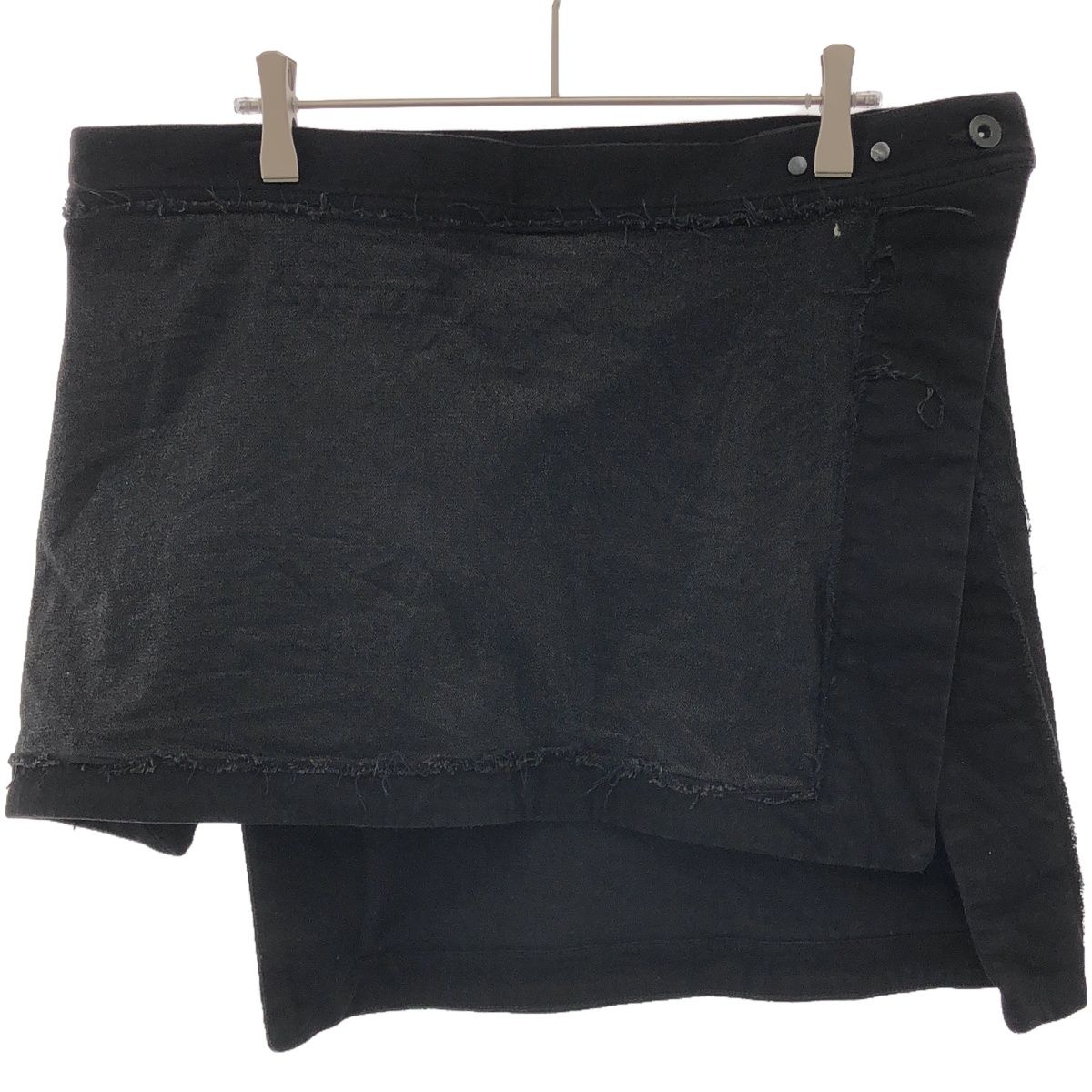 ユリウス JULIUS 23SS COATING DENIM CRUSH SKINNY PANTS 4 黒 819PAM6