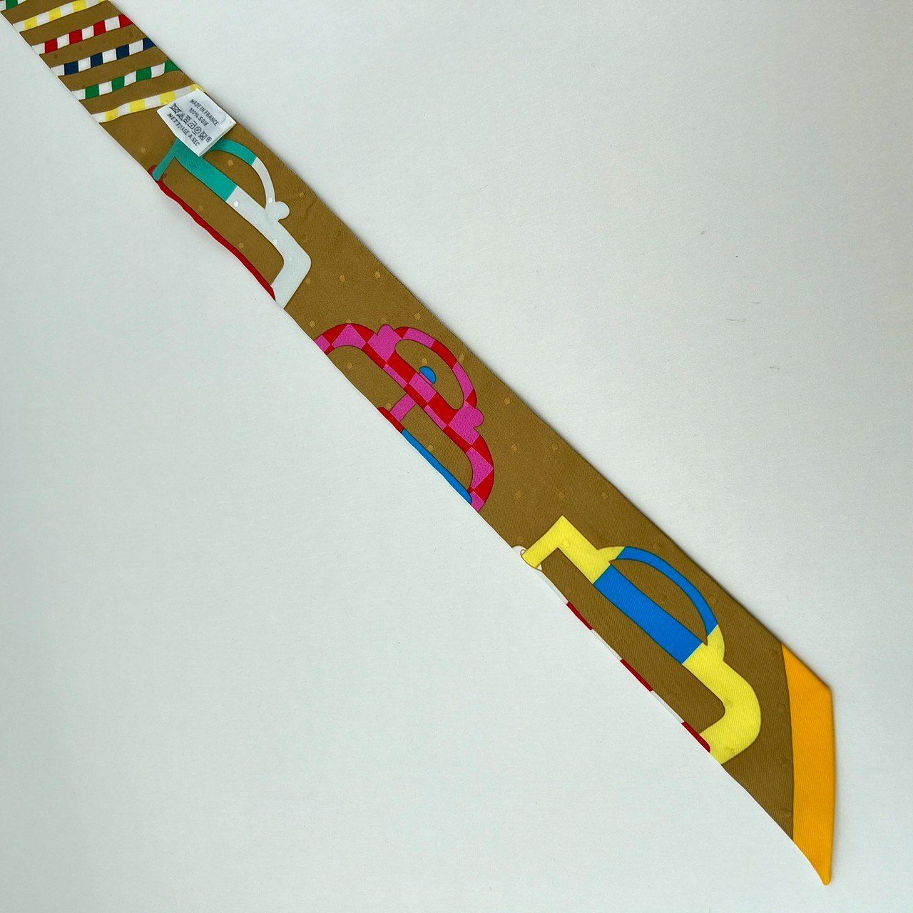 新品未使用 HERMES エルメス Twilly ツイリー マルチカラー ブラウン  