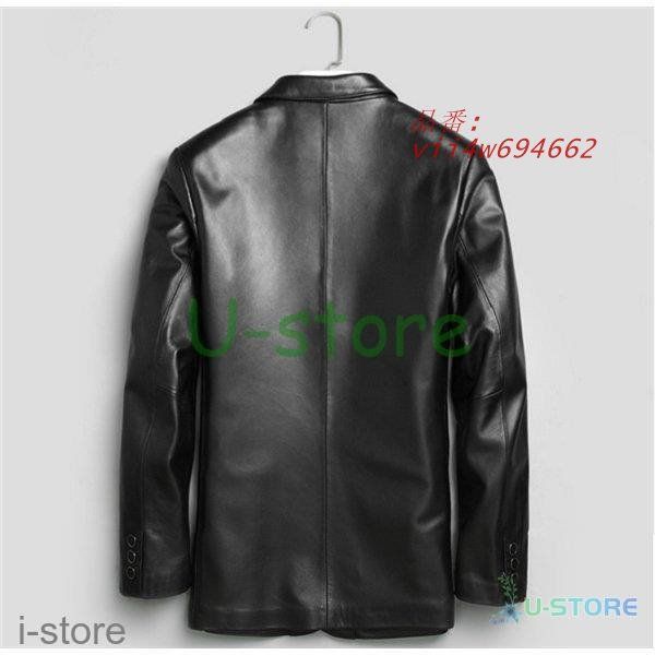 テーラード メンズ ラム皮 シングル コート 通勤 スタイリッシュ カジュアル ブレザー スーツ リアルレザー シンプル vii4w694662