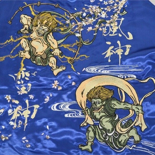 スカジャン アウター 長袖 和柄 風神 雷神 アウター メンズ 3L 4L z3823-541 スカジャン アウター 長袖 和柄 風神 雷神 アウター メンズ 3L 4L