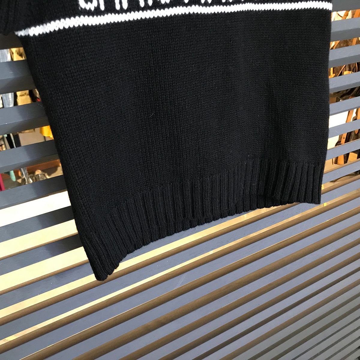 超美品】ディオール クロップド丈 フリル 半袖ニット セーター