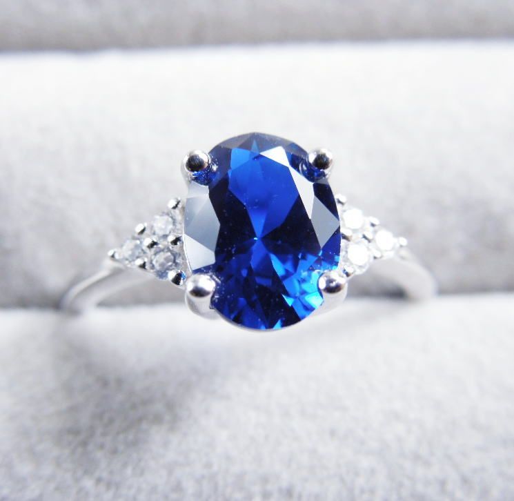サファイアリング 指輪 新品 ブルー Createdsapphire - メルカリ