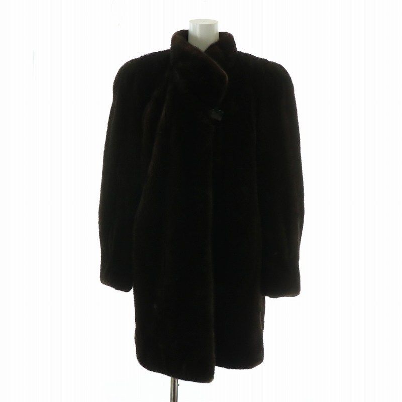 ブラックグラマ カルヴェンファーズ BLACKGLAMA carven furs ダークミンクファー コート アウター 毛皮 ミドル 13-15  XL-XXL 茶 ブラウン /XZ □GY18 - メルカリ