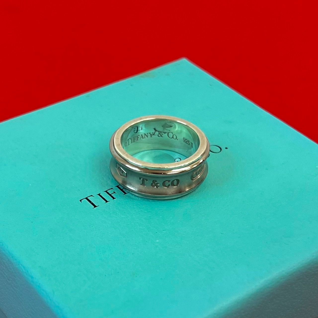 TIFFANY ティファニー 1837 チタン ナロー リング 指輪 11号 極 美品 TIFFANY&Co. ティファニー 1837 ナロー リング シルバー