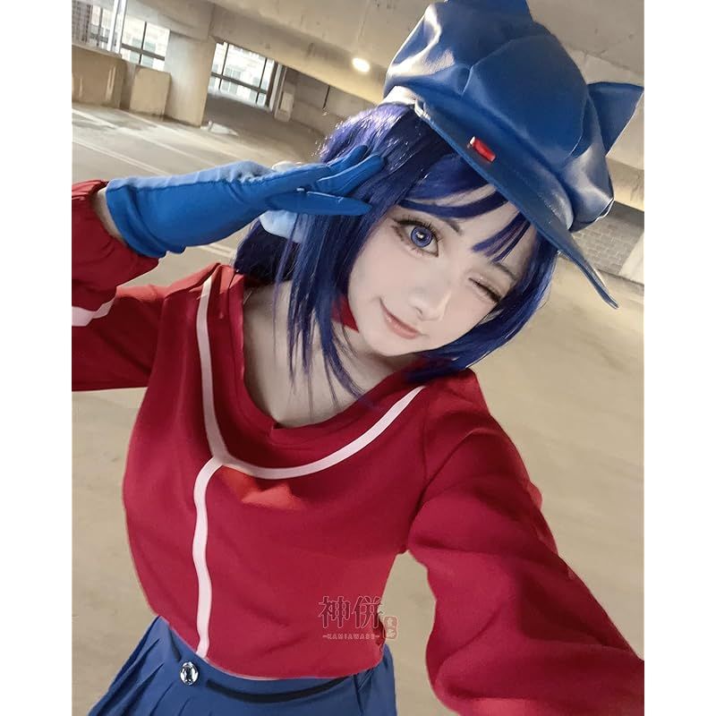 在庫 神併 キャッピー コスプレ ウィッグ付き クールミタ コスプレ衣装 大人用 仮装 文化祭 イベント コスチューム ステージ服 Cap Mita Cosplay キャッピー ウィッグ付き L 0