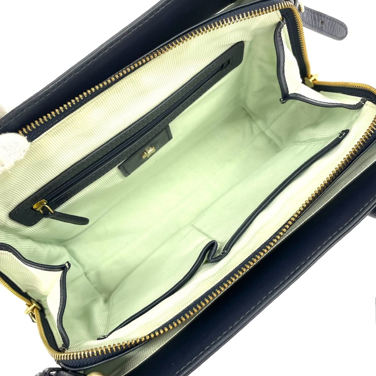 RADLEY ラドリーロンドン 2WAYハンドバッグ ロゴ レザー ネイビー