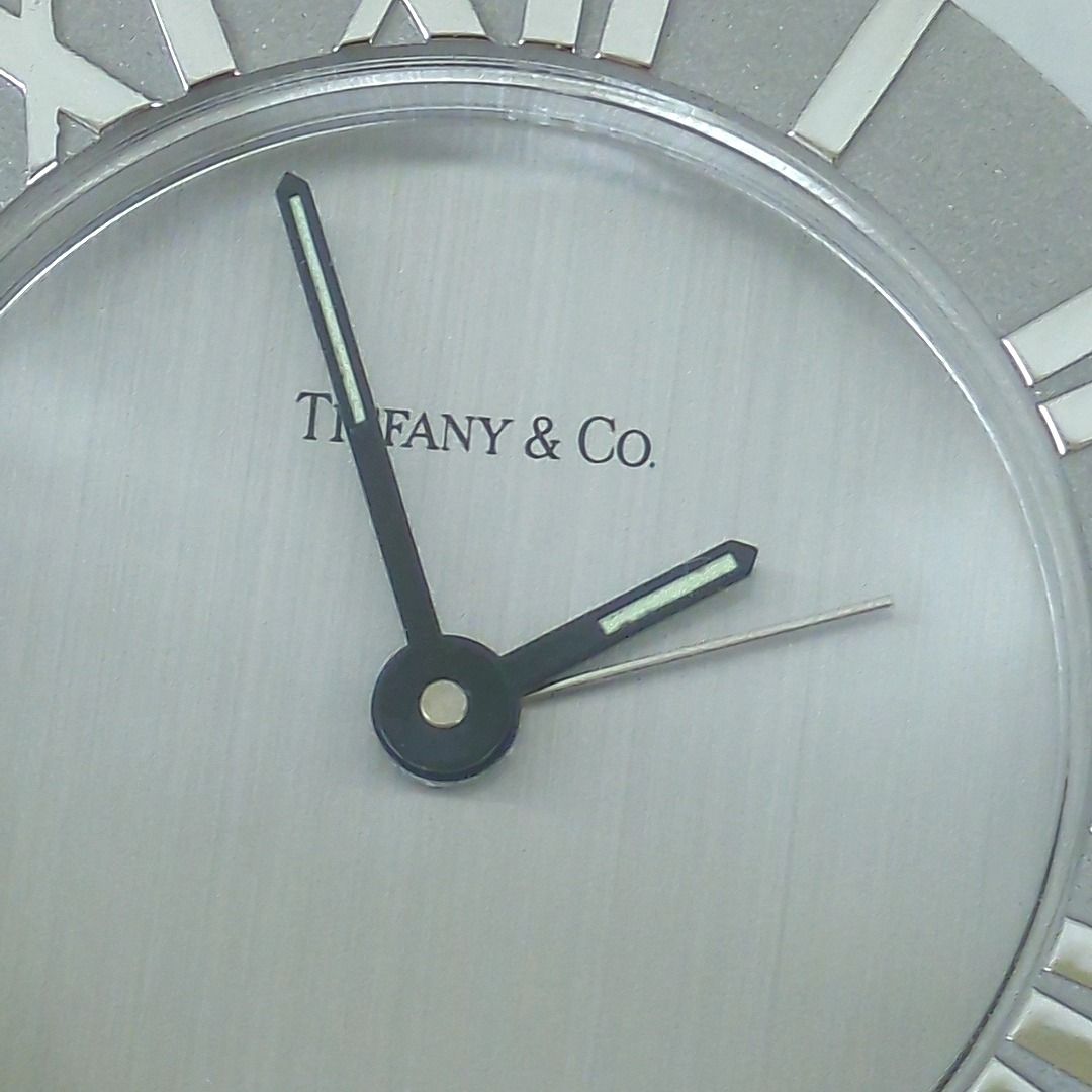 未使用  TIFFANY  ティファニー アトラス置時計  シルバー色 TIFFANY ティファニー アトラス 置時計 シルバーカラー スイス製