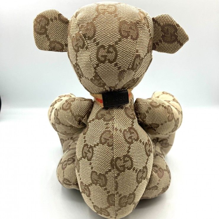 鑑定済み】正規品 GUCCI グッチ GGキャンバス テディベア