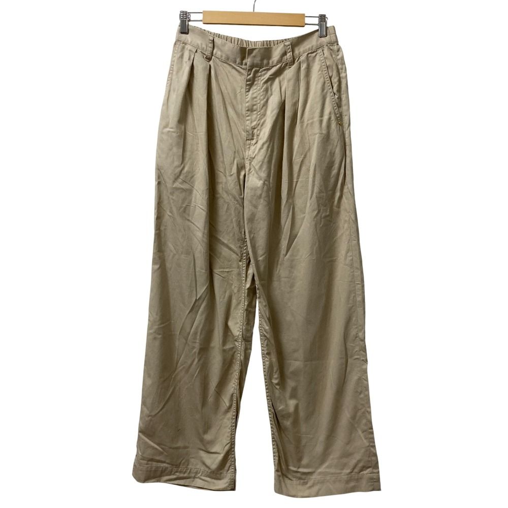 25SS Drawer ドゥロワー RESORT1 チノバックギャザーパンツ サイズ40 ベージュ レディース 古着