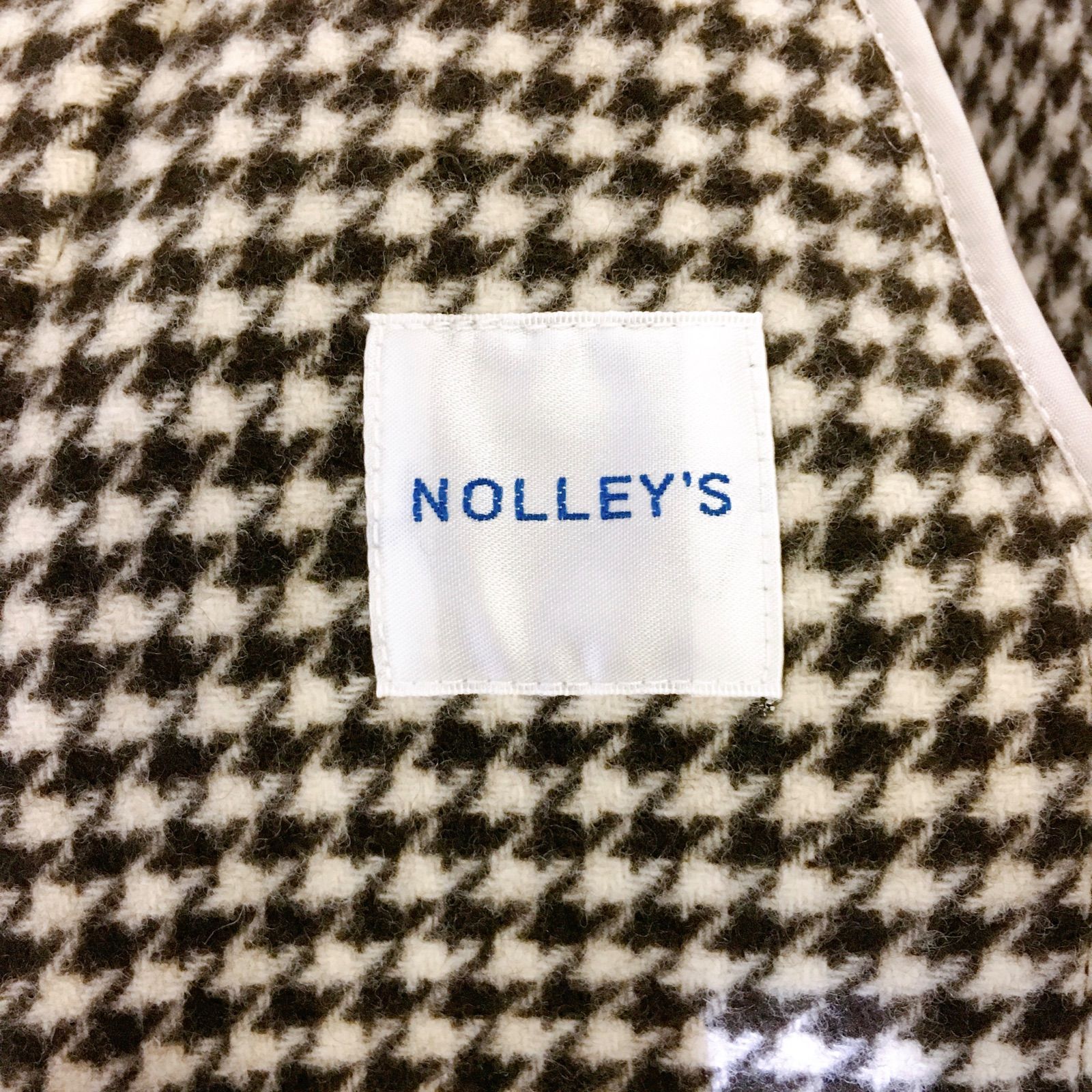 【美品】タグ付き NOLLEY’S  ノーリーズ チェスターコート 千鳥格子 アウター レディース 38サイズ