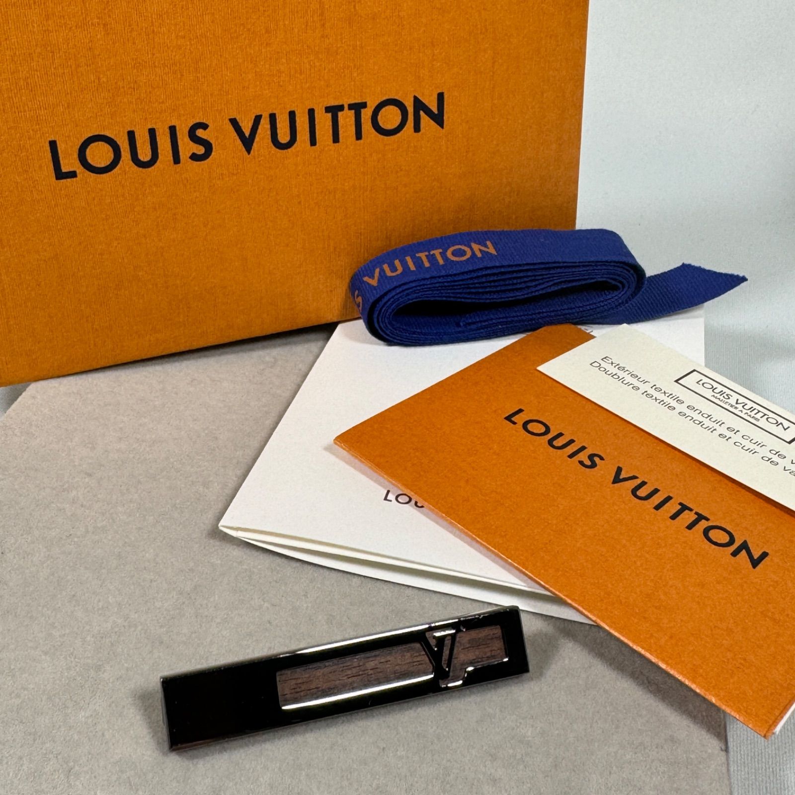 LOUIS VUITTON ルイヴィトン ネクタイピン ケープタウン メタル×ウッド 箱付属