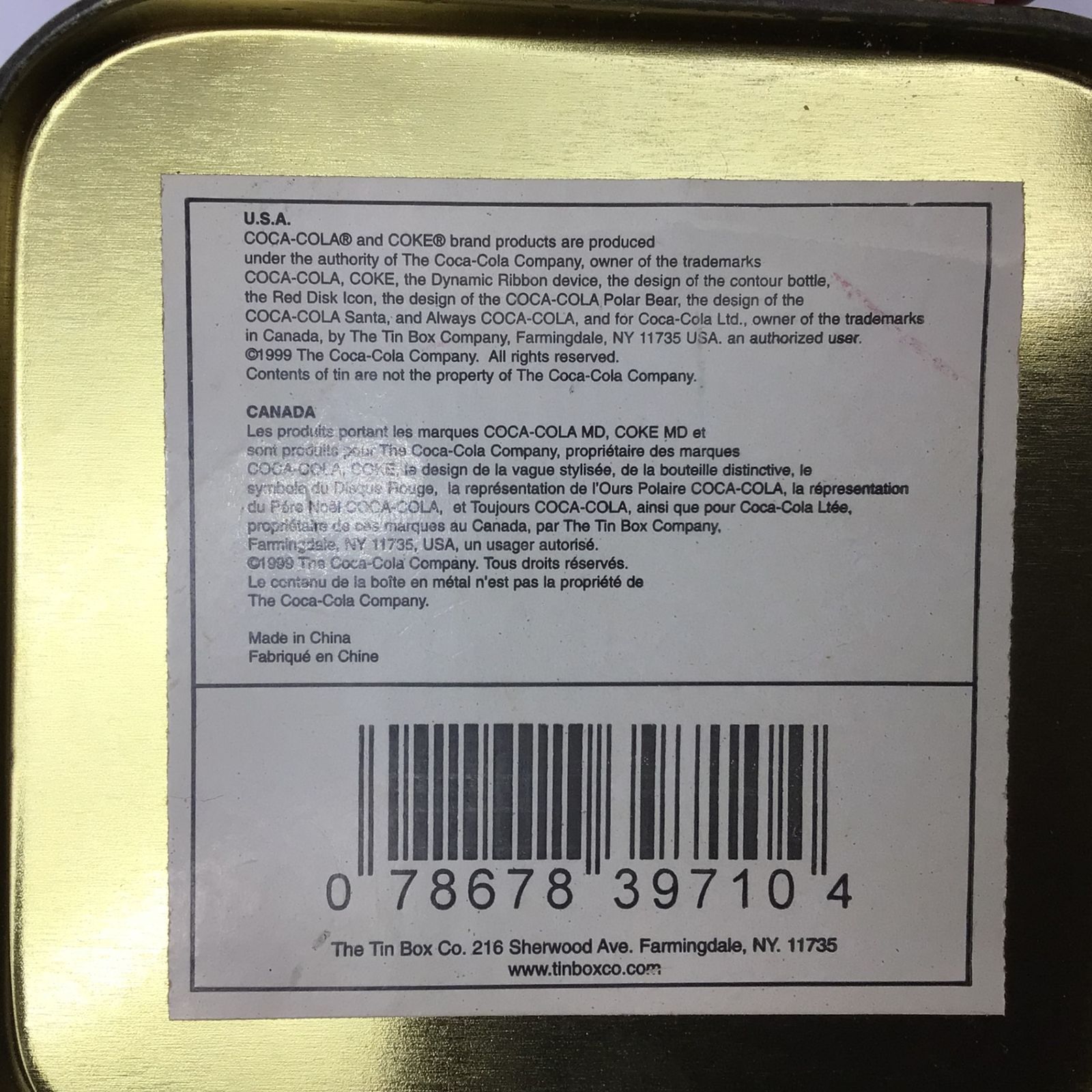 8117 アメリカン雑貨 Coca-Cola コカコーラ ブリキ缶 機関車
