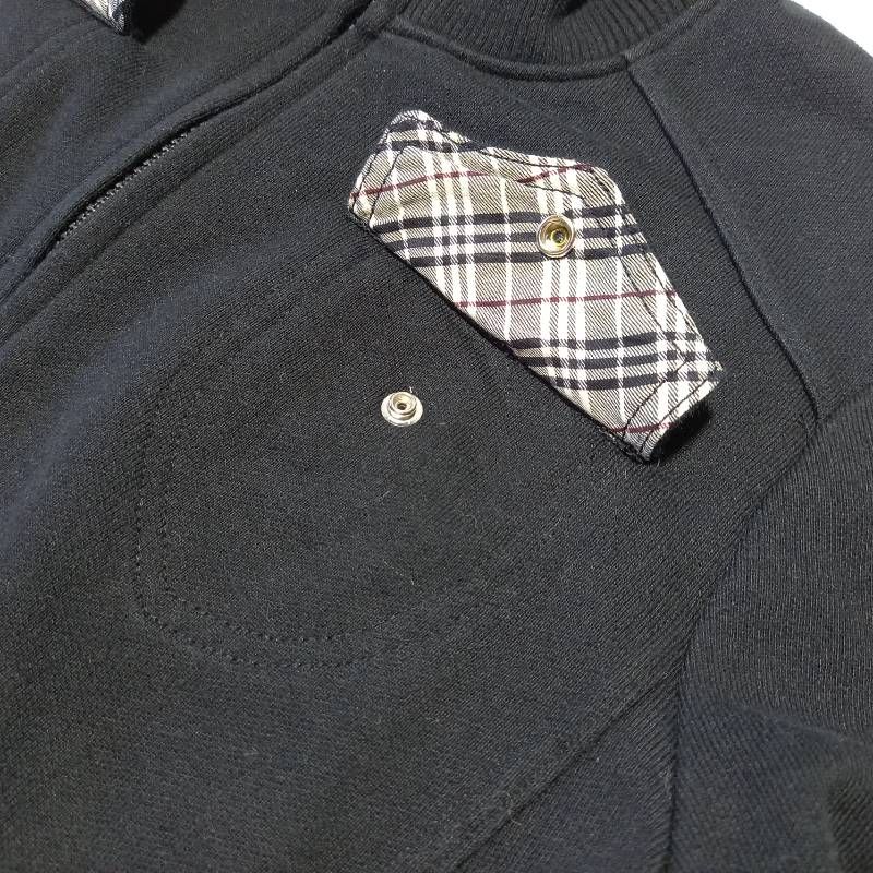 バーバリー ブルーレーベル ジップアップ ジャケット ブラック 黒 38