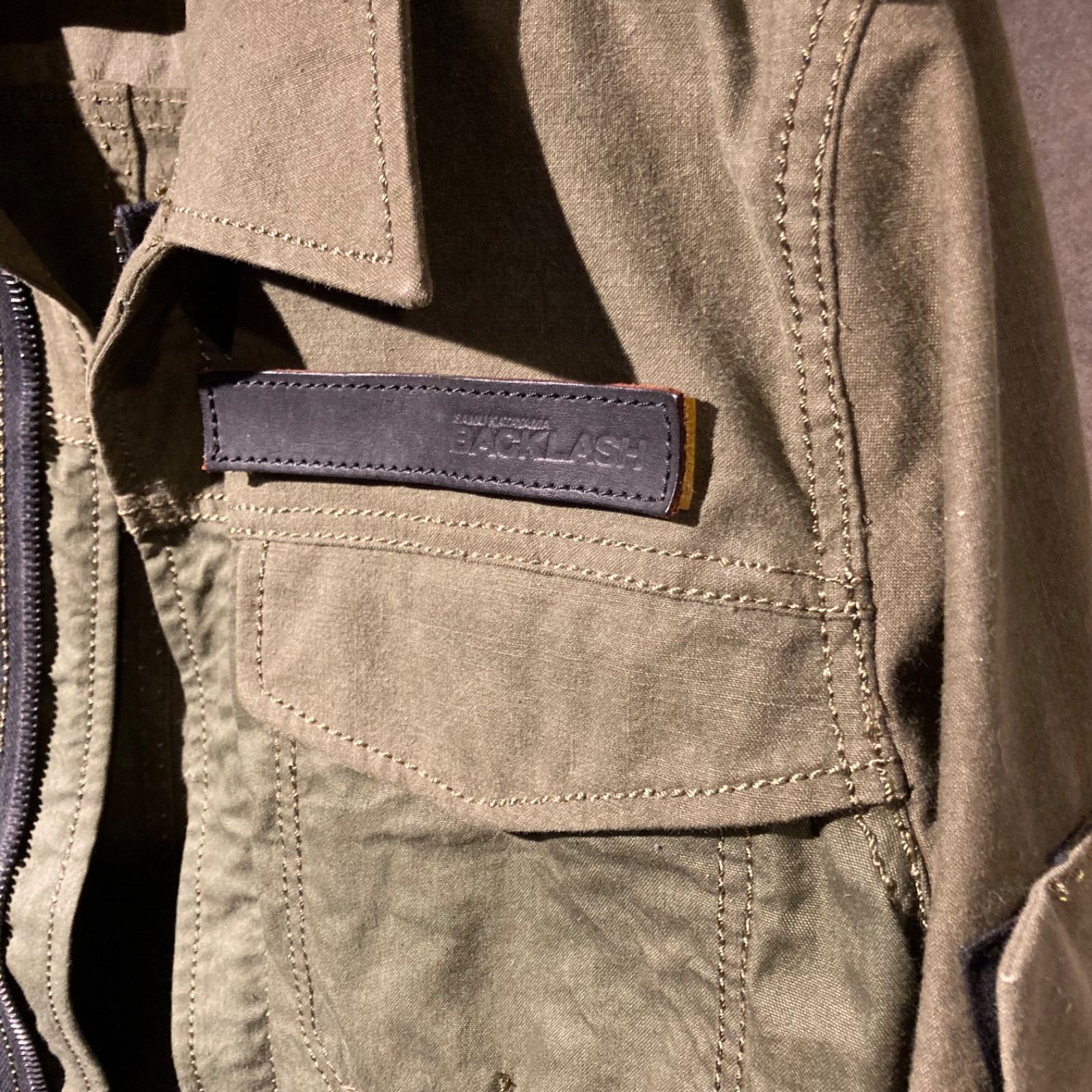 ISAMU KATAYAMA BACK LASH テント生地 ミリタリーシャツ サイズS