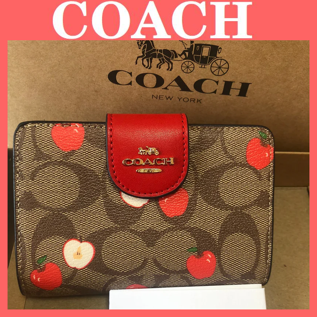 即日発送 coach コーチ トートバッグ 青リンゴ アップル ホワイト 学校