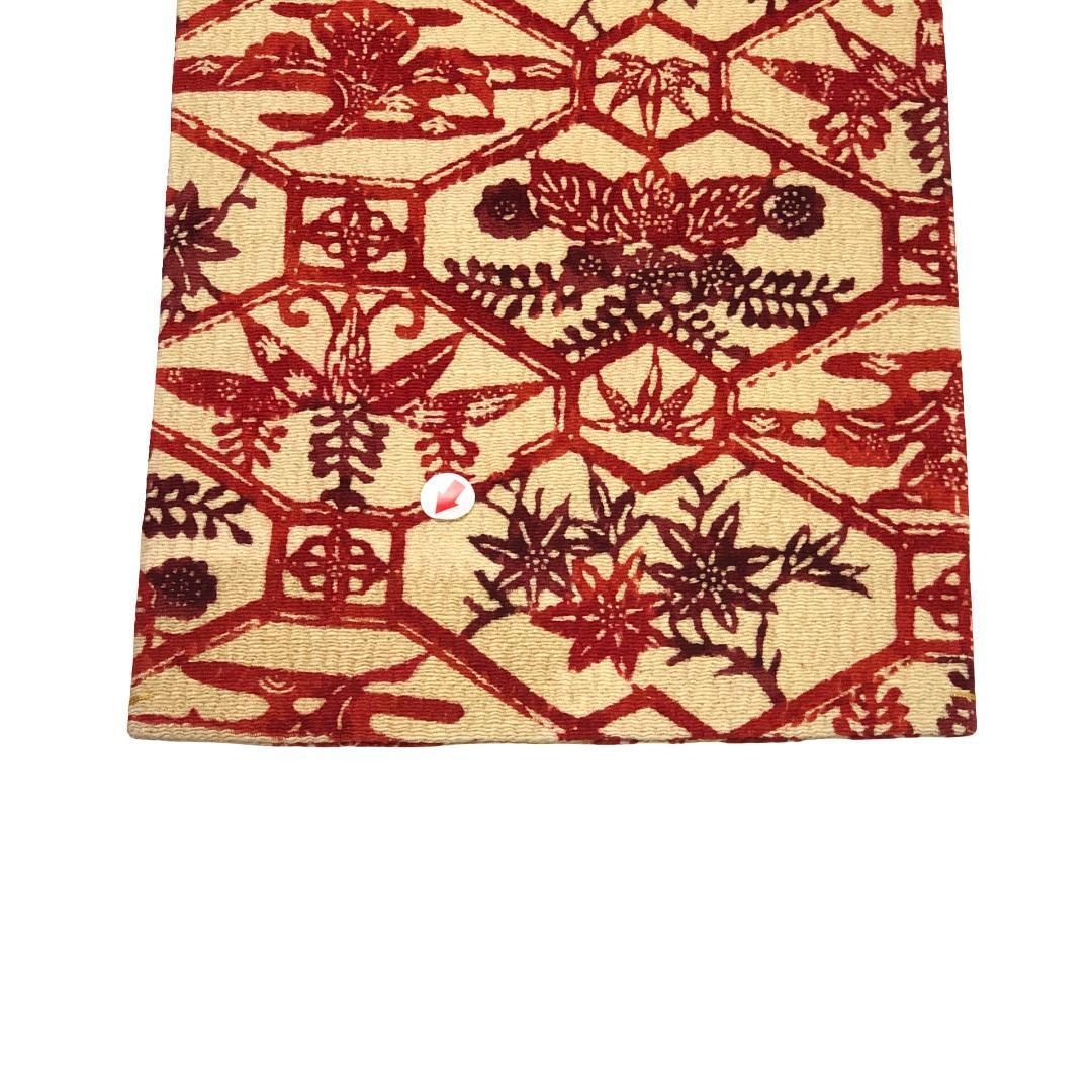 平和屋着物＊夏物 九寸名古屋帯 草花文 金銀糸 正絹 逸品 DAAX0518cm