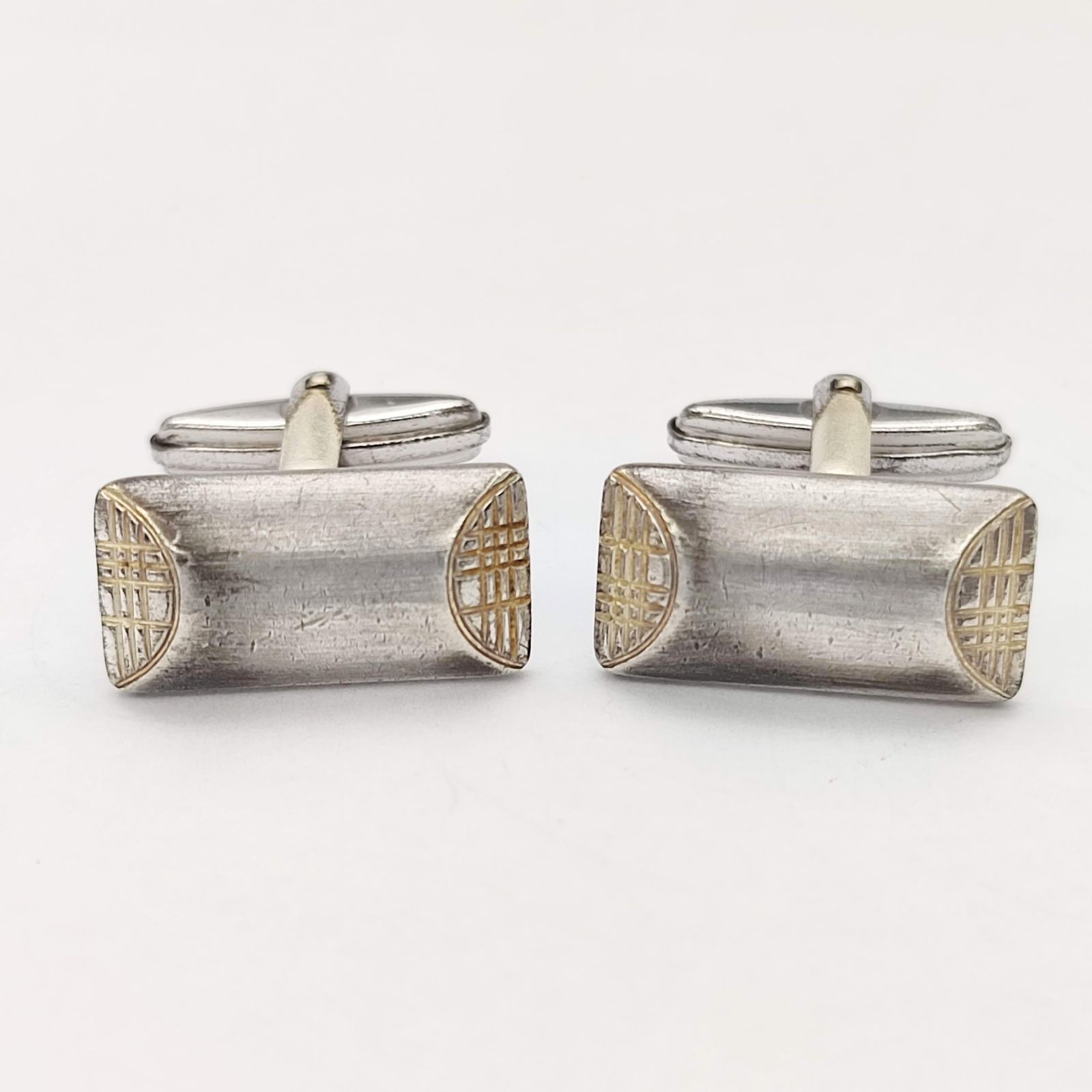 美品】BURBERRY バーバリー カフスボタン カフリンクス スクエア