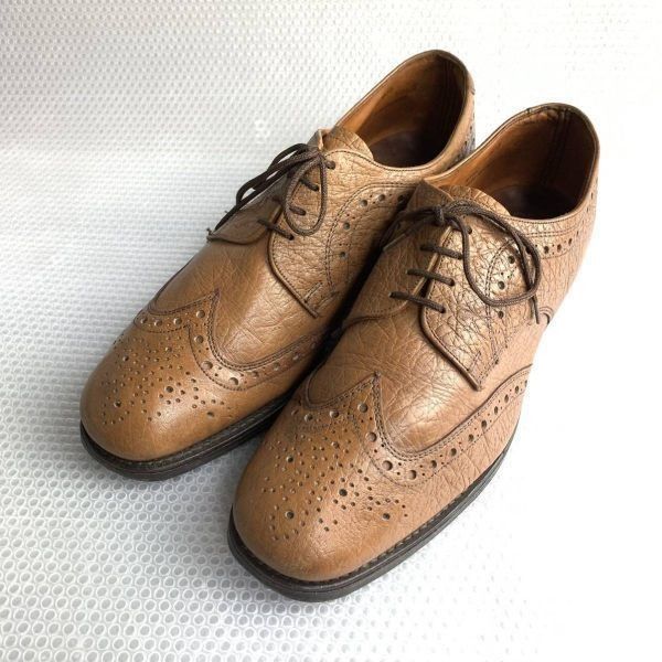 イギリス　アイルランド　ビンテージ　靴型　小物入れ ビンテージ70's○MADE IN ITALY FERRAGAMOプレーントゥシューズ